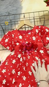 [1-10±Yrs] Baju Raya Kanak Retro Korean Style Dress Lembut Gaun Budak Soft Cotton Comfortable Birthday Party Kids Girl