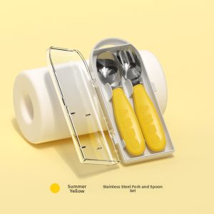 Octoto | Baby Feeding Training Stainless Steel Spoons and Forks
