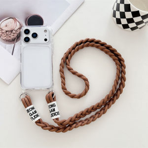 Transparent Acrylic Crossbody Lanyard Strap Case For iPhone 17 16 15 14 13 12 11 Pro Max Plus Air XS Max 7 8 XR Shockproof Cover