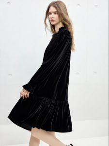 Juicy Couture | Elegant Black French Velvet Dress