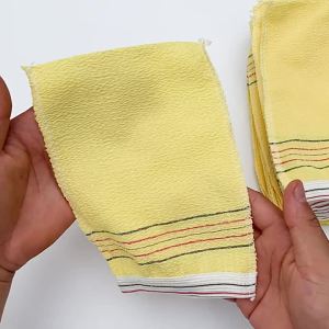 Tuala Mandi Pakai Tekstur Kasar Lapisan Tunggal Dua Belah Kuat Menggosok Belakang Tuala Tuala Mandi Rumah Mandi Sarung Tangan Mandian Khas