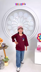 Baju setelan Mickey celana jeans gombrong skena anak perempuan ZIELAKIDS / Setelan baju fashion anak perempuan usia 7 tahun sampai 14 tahun terbaru