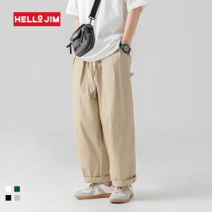 HELLO JIM Cotton loose pants for men black pants for men 2023 New Style Mens Chinos loose Pants Men celana panjang pria K2174
