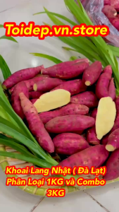 (Ship toàn quốc) Khoai Lang Nhật Đà Lạt Ruột Vàng Thơm Ngon Dẻo Ngọtnhiều dinh dưỡng và khoán chấttốt cho sức khỏehỗ trợ ăn ăn kiênggiảm cân