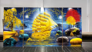 Tranh Treo Tường Mã Đáo Thành Công Tráng Gương –Decor Tranh Phong Thủy Trang Trí Phòng Khách hút tài lộc may mắn