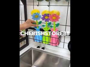 SIKAT WASTAFEL BENTUK BUNGA MATAHARI SIKAT PEMBERSIH SERBAGUNA
