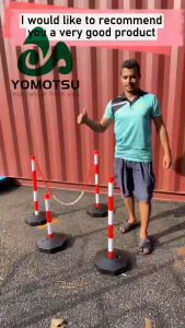 Road Barrier Pole Crash Isolation Bollard Emblems Barricade Cone With Chain Anti-collision Warning Pile Parking It Can Move Driveway