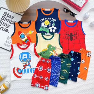 [8-26kg] Ba lỗ cho bé trai Thun Lạnh Minky Mon Dẽ Thương Mềm Mịn Thoáng Mát  đi học . mặc ỏ nhà 90-125cm