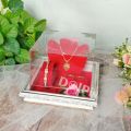 Kotak Frame Fiber Tempat Perhiasan full Set Cincin, Gelang, Kalung dan Anting untuk Mahar atau Seserahan Pernikahan - FCGKA. 