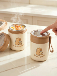 XIAOCHUSHU | Bình Giữ Nhiệt Thực Phẩm Cơm Sáng Xách Tay Gọn Nhẹ