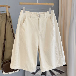 LIYANGANG | High Waist Cargo Straight-cut Wide Leg Mid-thigh Short