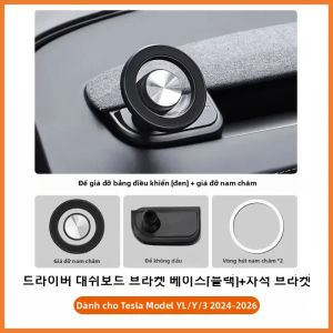 Giá Đỡ Điện Thoại Ô Tô Từ Tính Mạnh Có Thể Điều Chỉnh Chống Rung Xoay Được Dành Cho Tesla Model YL/Y Model 3 Highland 2024-2026
