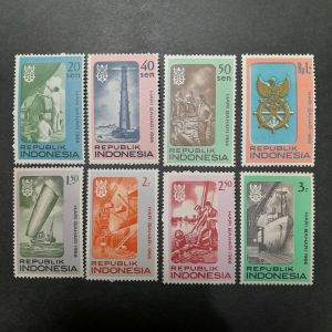 Koleksi Prangko kuno Indonesia lawas 8 Pcs Hari Bahari 1966 UN USED