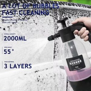 2000ML Car Wash Spray Bottle Spray Gun Manual Air Pressure Water Jet Car Shampoo Snow Foam Sabun Cuci Kereta