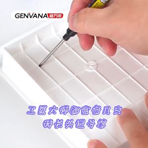 ร้านไทยอุปกรณ์เครื่องเขียนอเนกประสงค์-สําหรับงานไม้ศิลปะการตกแต่ง-ปากกามาร์กเกอร์หมึกสีแดง/ดํา/น้ําเงิน-หัวยาวรูลึก45มม