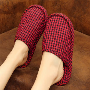 Pure Cotton Indoor Slippers Soft Bottom Noiseless Cloth Bottom for Men And Women Suitable for Wooden Floor And Tile Quiet Bedroom
