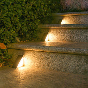 8Pcs LED Solar Step Lights Waterproof Outdoor Stair Lights Solar Deck Lights Outdoor Solar Landscape Lighting for Yard Patio