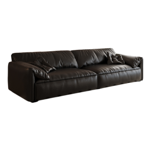 Government Subsidized Italian Luxury Sofa Elephant Ear Design Top Layer Cowhide Living Room Modern Simple Style Furniture