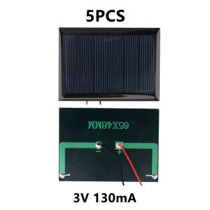 5pcs/lot Mini Solar Panel 2V/1.5V/3V/5V 120/150/130/60Ma Solar Adhesive Drip Board With Wires Outdoor Waterproof Charge Board