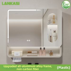 LANKASI | Smart Bathroom Mirror Cabinet Beauty Storage Organizer
