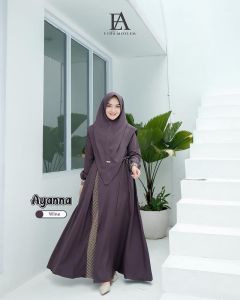 Ayyana Sari Gamis syari terbaru 2024 Mewah Gamis plus hijab ukuran m l xl xxl terlaris maxi dress