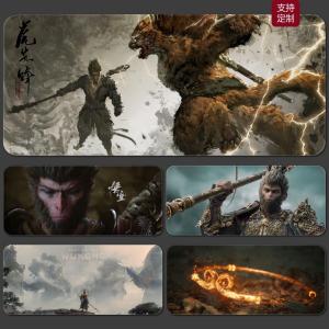 Black Myth Wukong Mouse Pad Oversized E-Sports Games Peripheral Computer Desk Pad Keyboard Pad