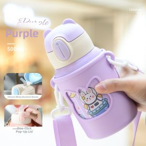 Large Capacity Stainless Steel Thermal Bottle Double Drinking Spouts