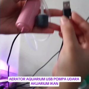 V173 PAKET SETORI AERATOR AQUARIUM USB POMPA UDARA ANGIN OKSIGEN IKAN EMERGENCY DARURAT MATI LAMPU P