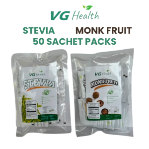 VG Health Stevia Monk Fruits 50 Sachets Pack Zero Calorie Sweetener