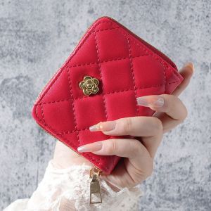 กระเป๋าใส่บัตรหนัง PU ความจุขนาดใหญ่แบบถือได้สำหรับผู้หญิง กระเป๋าใส่บัตรแบบมีซิปป้องกันแม่เหล็ก กระเป๋าใส่บัตรแฟชั่น