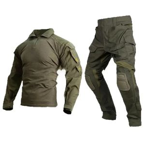 Tactical Uniform Sets Gen3 Mens Camo Suits Outdoor Hunting Shirt Pants Tops Elastic Duty Sets Cargo Trousers Windproof Workwear