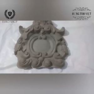 Phù điêu xi măng Mặt Ngọc CỠ VỪA PDMN36x40cm gắn ốp cột tường cột cổng trang trí công trình Biệt Thự Tân Cổ Điển