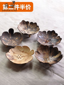 Adorable Wooden Soap Dish Coconut Shell Creative Soap Holder Bathroom Drain Soap Tray Handmade Asian Style Country Life