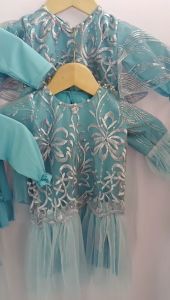 BIRU SERIES! Dress Kids & Baby Perempuan / Gamis Anak set Hijab