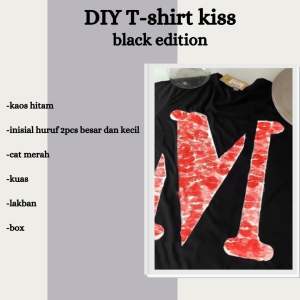 T-shirt kiss DIY custom black edition