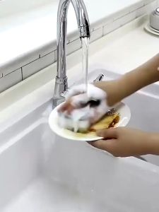 Double-sided Sponge Scrub Wiper /Household Multi-Purpose Scouring Pads for Effortless Clean Dishes