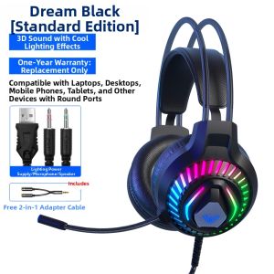 Aula | Wired Gaming Headset with Microphone for Desktop Laptop Phone and Tablet