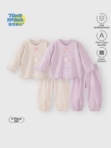 TONGLIANCHUXIN | Popcorn Fabric Baby Clothing Set Autumn 2-Piece