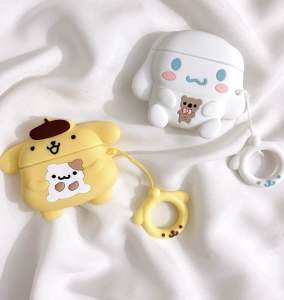 สุนัขพุดดิ้งอบเชยซิลิโคนน่ารักเหมาะสำหรับ i12TWS Airpods1/2 ชุดหูฟังบลูทูธชุดนิ่มคู่รักญี่ปุ่นเกาหลียุโรปและอเมริกาชายและหญิงช่องการ์ตูน