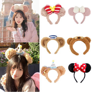 Disney Plush Hairband with Large Bowtie for Adults And Children Cute Photo Accessory Theme Park Visitors Can Wear It