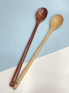 Long Handle Wooden Cooking Spatula Korean Japanese Style Stir-Fry Spoon Non-Stick Pan Home Use Kitchen Utensil Soup Ladle