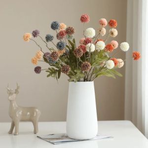 5 Heads Dandelion Artificial Flowers Bouquet 51CM Fake Flowers Home Decor Garden Wedding Decoration Outdoor Table Vase Ornament