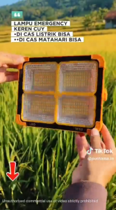 Solar LED Light Lampu Solar Lampu Emergency Luar Ruangan BB-608 200W / Lampu Sorot Solar Emergency Power bank Lampu Charger USB lampu Charger Matahari