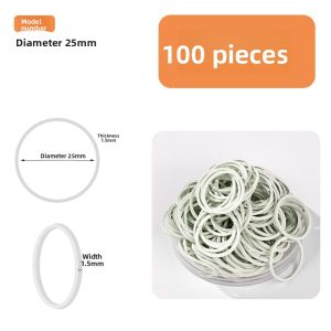 White High Elasticity Disposable Rubber Bands Office Binding Tape Latex Rings Rubber Elastic Bands for Storage And Organization