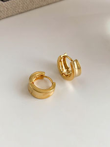 Pianist | Minimalist Anti-Allergy Circular Earrings Gold and Silver Pins