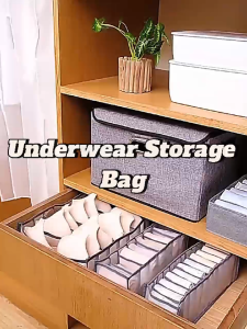【3 Pcs Set】Underwear Bra Storage Bag/ Drawer & Wardrobe Organizer/ Foldable Drawer Storage Box 6/7/11 Slots/RainbowCulture