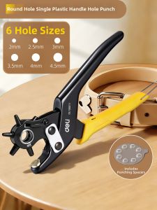 deli | Multipurpose Effort-Saving Belt Hole Punch