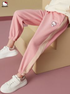 Quần Dài HelloKitty Thời Trang Trẻ Em Thường Ngày Cho Bé Gái Mùa Xuân Thu Quần Dài Thoải Mái Cotton Polyester Cho Trẻ Em Từ 4-14 Tuổi