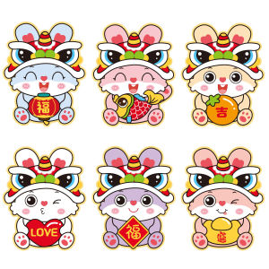 HOME BEST 6pcs/pack 1pc 2023 Ready Stock Rabbit Year Red Packet Angpao Ang Pao Chinese New Year CNY 新年创意卡通兔年加厚烫金版可爱3D立体耳朵短款长款红包利封