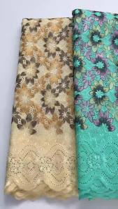 5 Yard African Lace Fabric Cotton Swiss Voile Lace In Switzerland High Quality 2026 Nigerian Swiss Lace Fabric For Wedding Dress